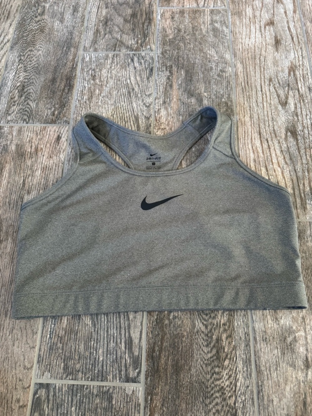 Nike Women's Gray Dri-FIT swoosh Sports Bra